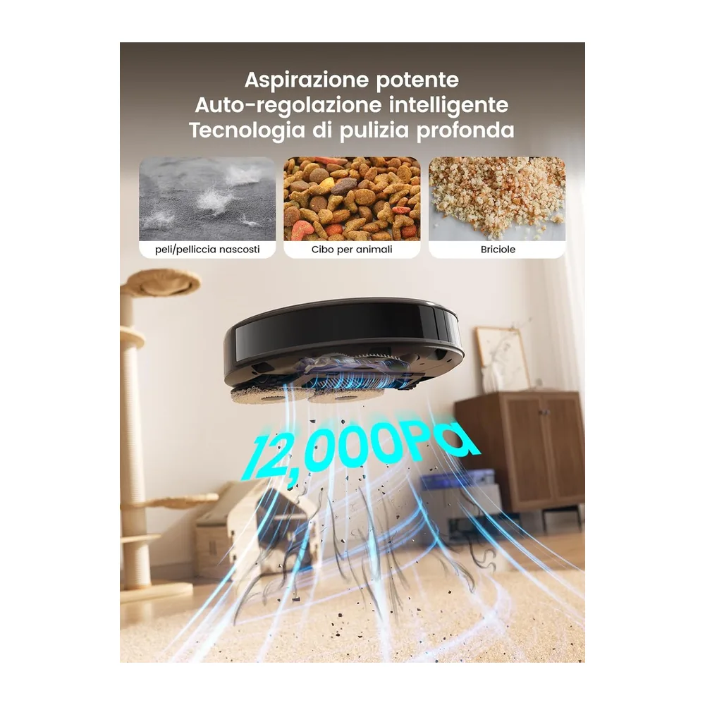 Lefant M3 Robot Aspirapolvere Lavapavimenti con Mappatura 12000Pa — 3