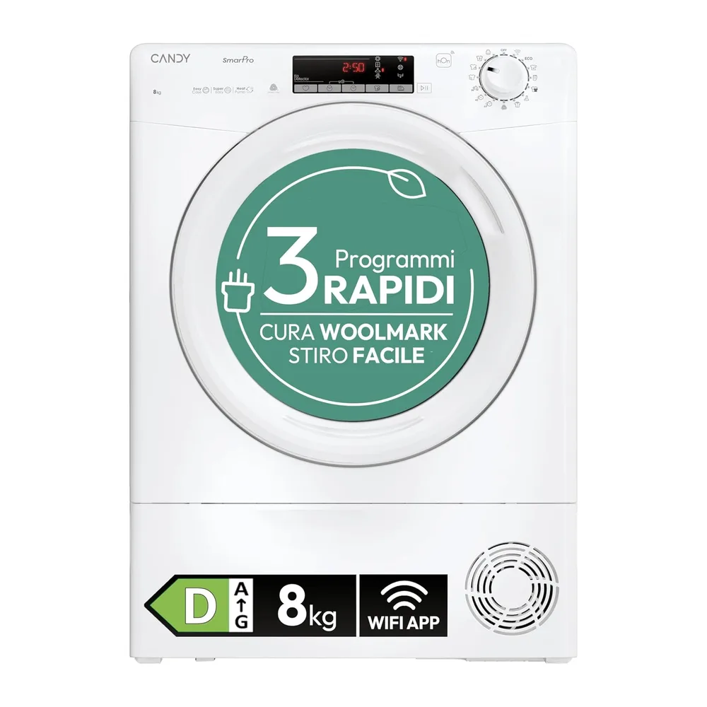 Candy Smart Pro Asciugatrice a Pompa di Calore 8 Kg