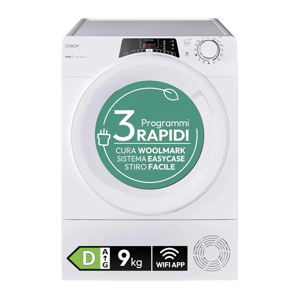 Candy Rapidò Asciugatrice a Pompa di Calore 9 Kg