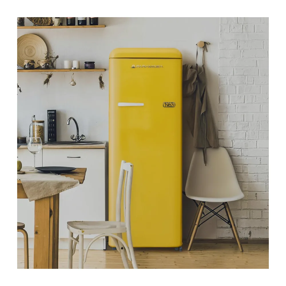 PYRAMIDEA Frigorifero Singola Porta Ventilato 240 Litri Colore Giallo MAMBO2401Y — 4
