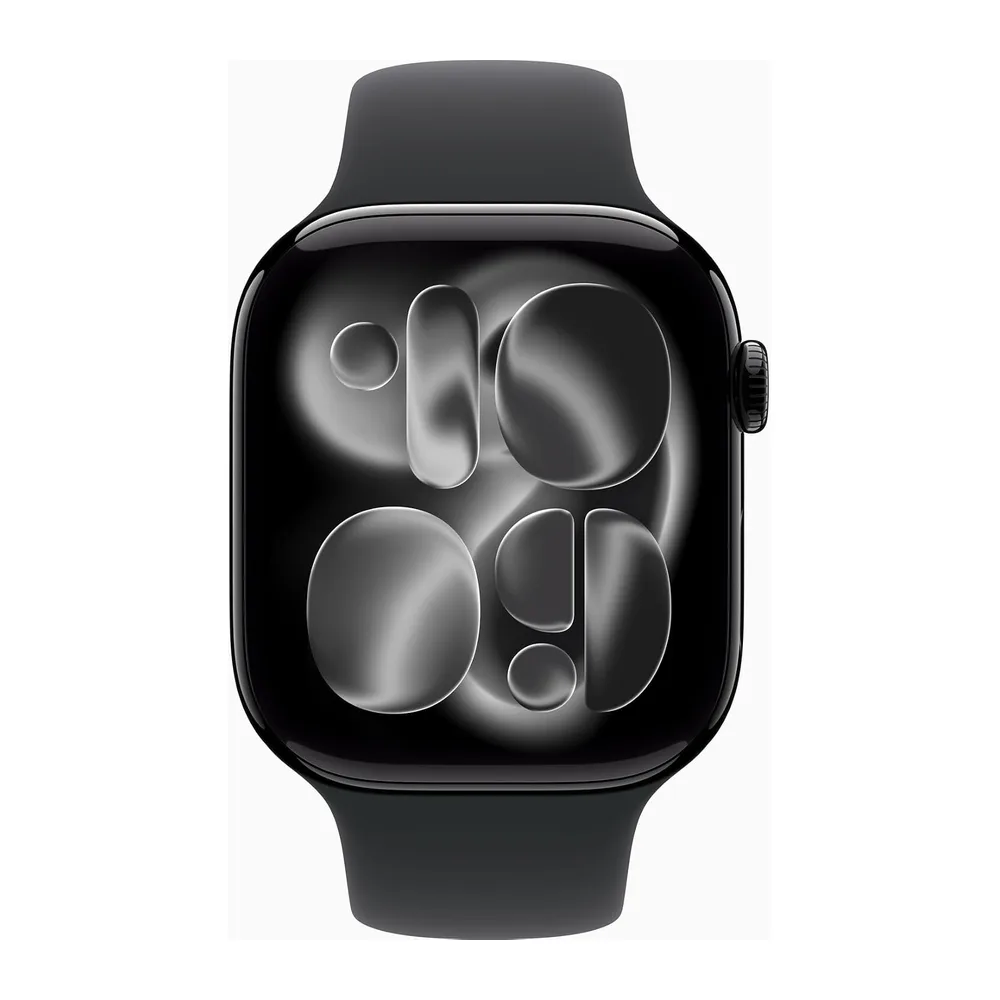 Apple Watch Series 11 [GPS + Cellular, 46mm] Cassa Jet Black in Alluminio con Cinturino Sport Nero, M/L — 2