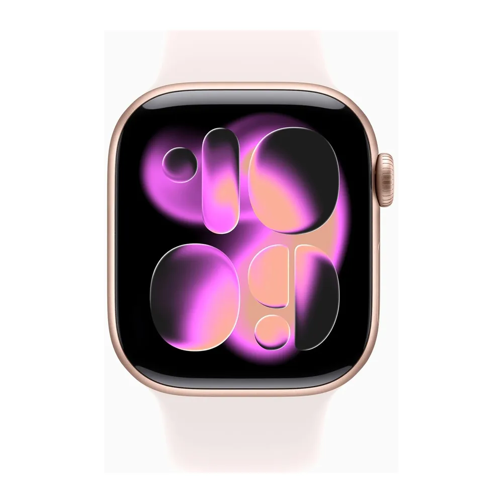 Apple Watch Series 11 [GPS, 42mm] Cassa Oro Rosa in Alluminio con Cinturino Sport Rosa Fard, S/M — 2