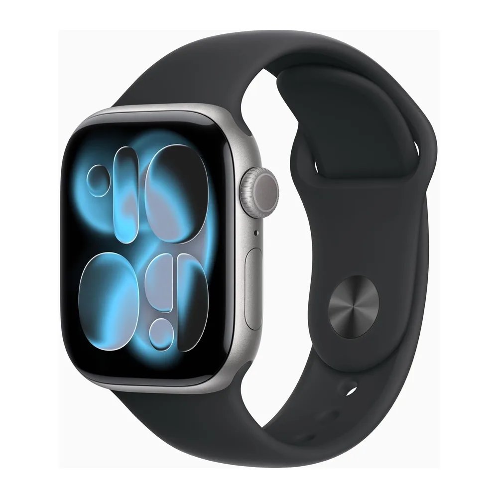 Apple Watch Series 11 [GPS, 42mm] Cassa Grigio Siderale in Alluminio con Cinturino Sport Nero, S/M