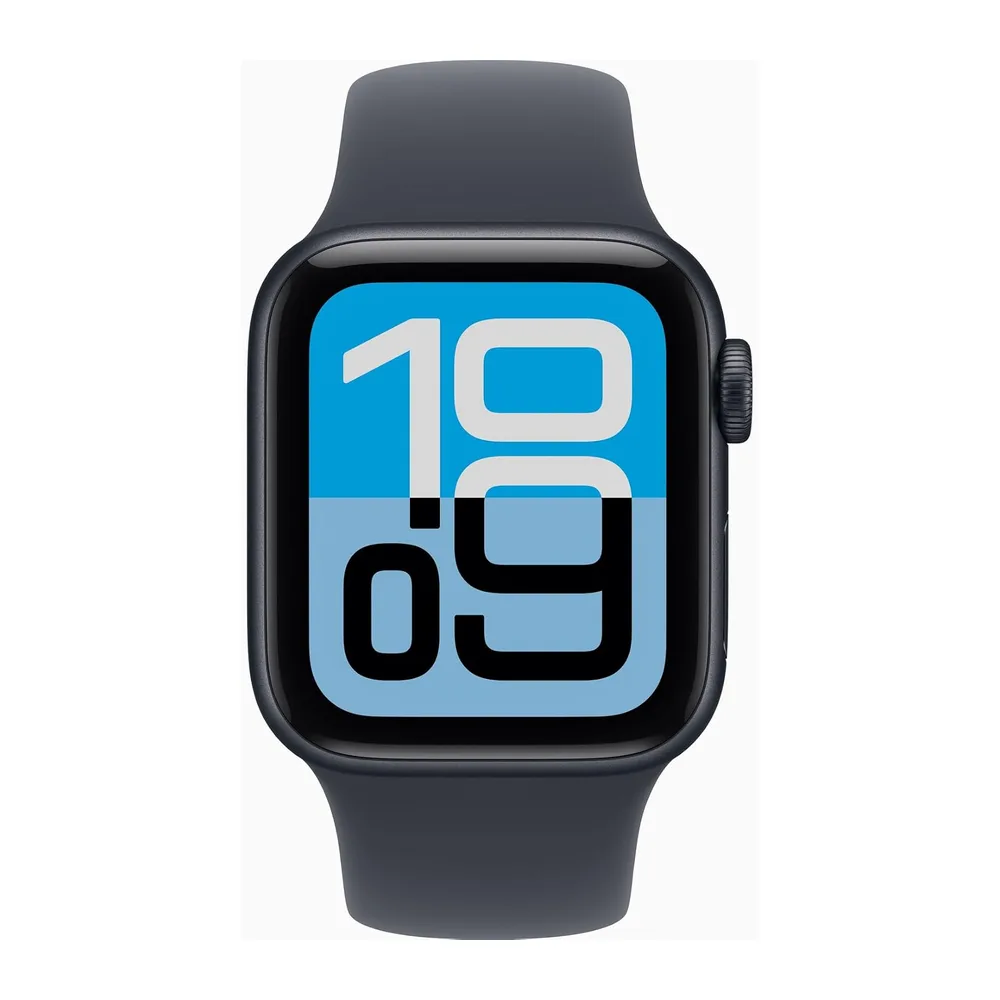Apple Watch SE 3 [GPS + Cellular, 40mm] Cassa Mezzanotte in Alluminio con Cinturino Sport Mezzanotte, S/M — 2