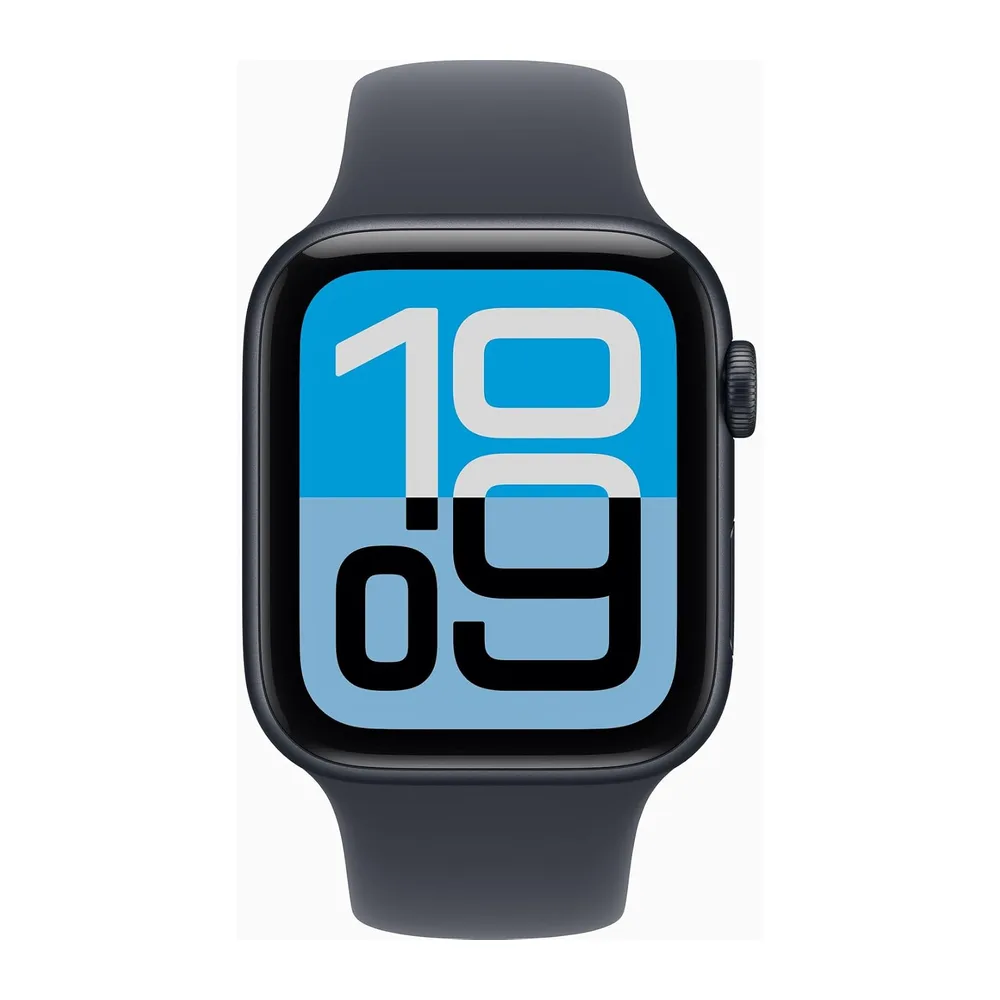 Apple Watch SE 3 [GPS + Cellular, 44mm] Cassa Mezzanotte in Alluminio con Cinturino Sport Nero, M/L — 2
