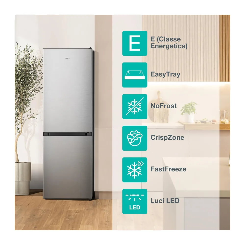 Gorenje NRK619EPXL4 Frigorifero Combinato a libera installazione — 2