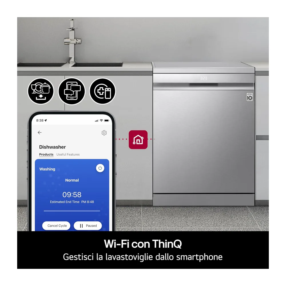 LG DF375HVS Lavastoviglie Libera Installazione Classe A — 6