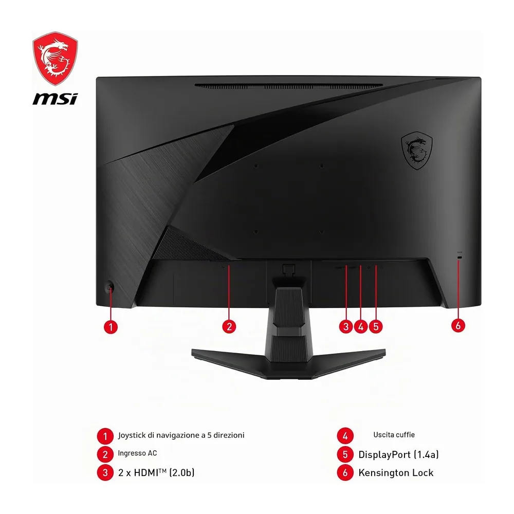 msi MAG 27CQ6FA Monitor Gaming 27" WQHD Curvo — 6