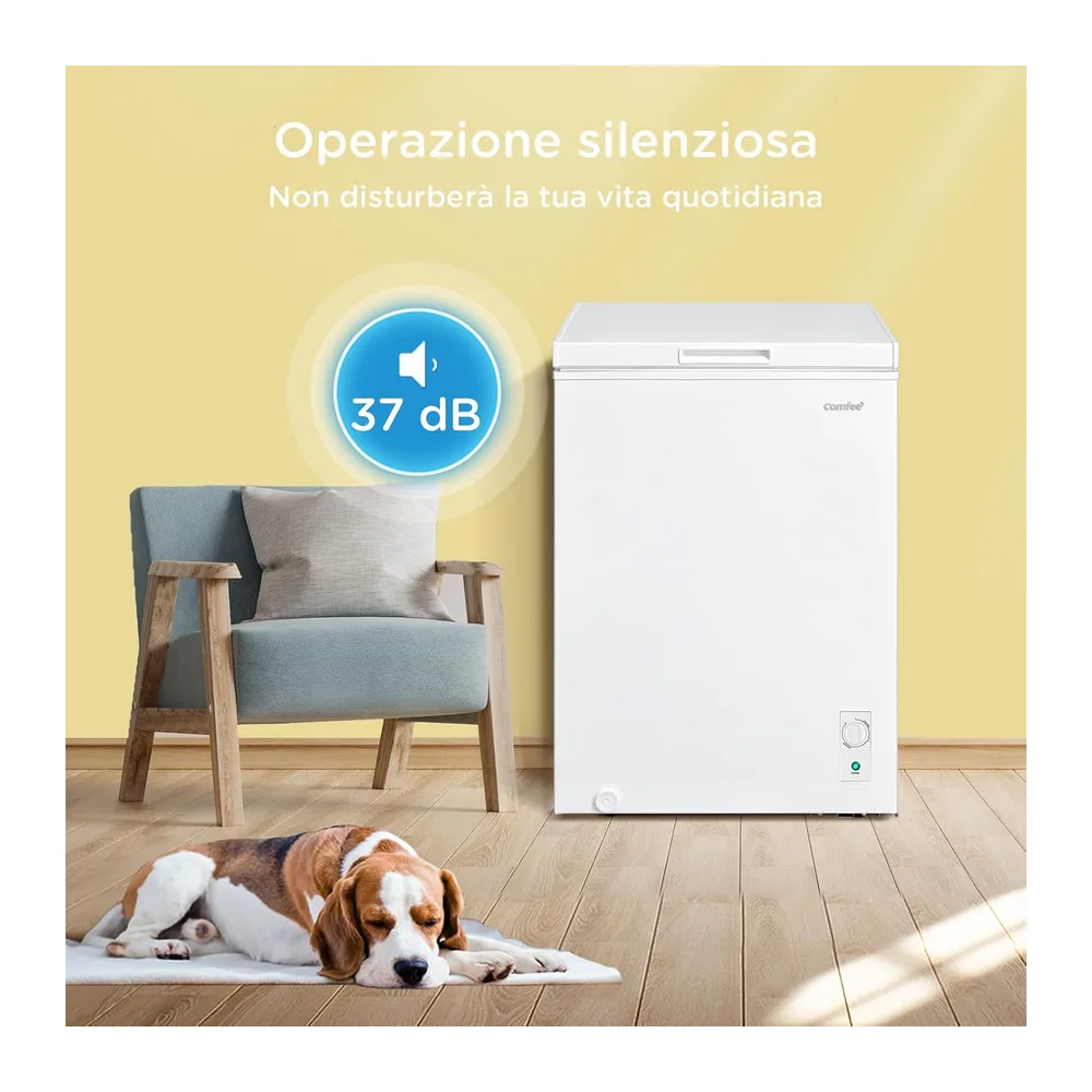 COMFEE' Congelatore a Pozzetto 198L, Frigorifero/Congelatore 2 in 1, Bianco [Classe di efficienza energetica — 2