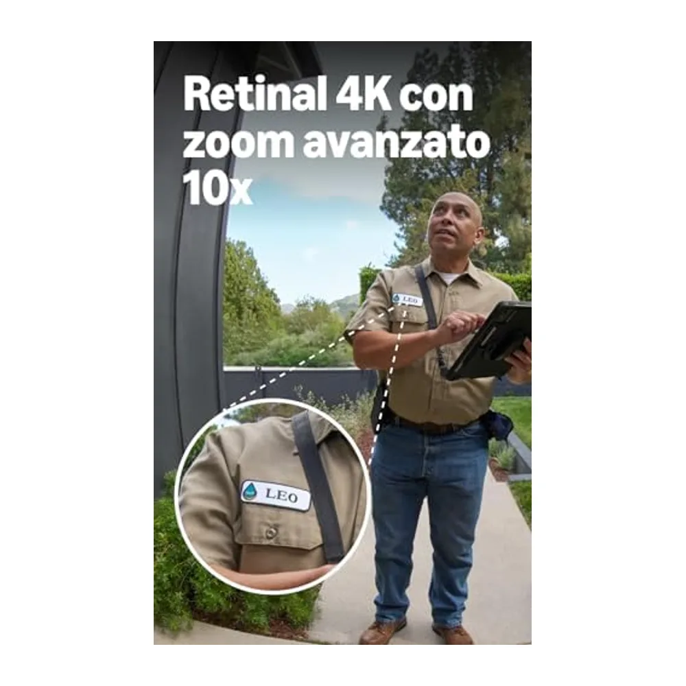 Ring Wired Video Doorbell 4K Elite, Videocitofono cablato (ultimo modello), Campanello con videocamera, — 4