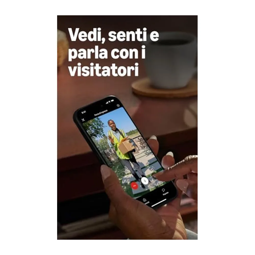 Ring Wired Video Doorbell 4K Elite, Videocitofono cablato (ultimo modello), Campanello con videocamera, — 6