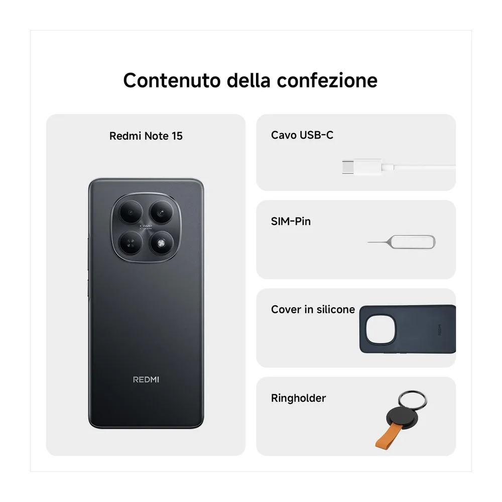 XIAOMI REDMI Note 15, Smartphone 8+256GB, Blu Ghiacciaio,6000mAh — 4