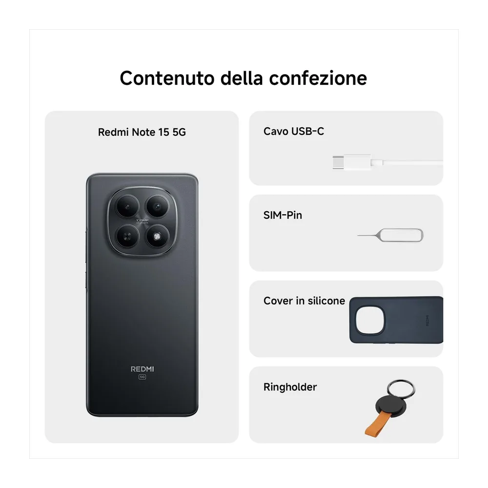 XIAOMI REDMI Note 15 5G, Smartphone 6+128GB, Viola Nebbia, Resistenza IP65 — 4