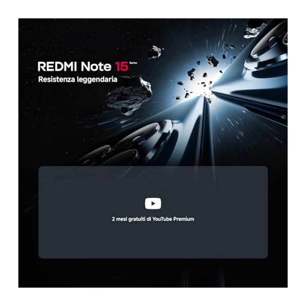 XIAOMI REDMI Note 15 5G, Smartphone 6+128GB, Viola Nebbia, Resistenza IP65 — 5