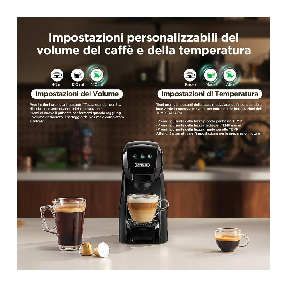 Warriors1 Macchina da Caffè a Capsule 5 in 1 per Nespresso — 6