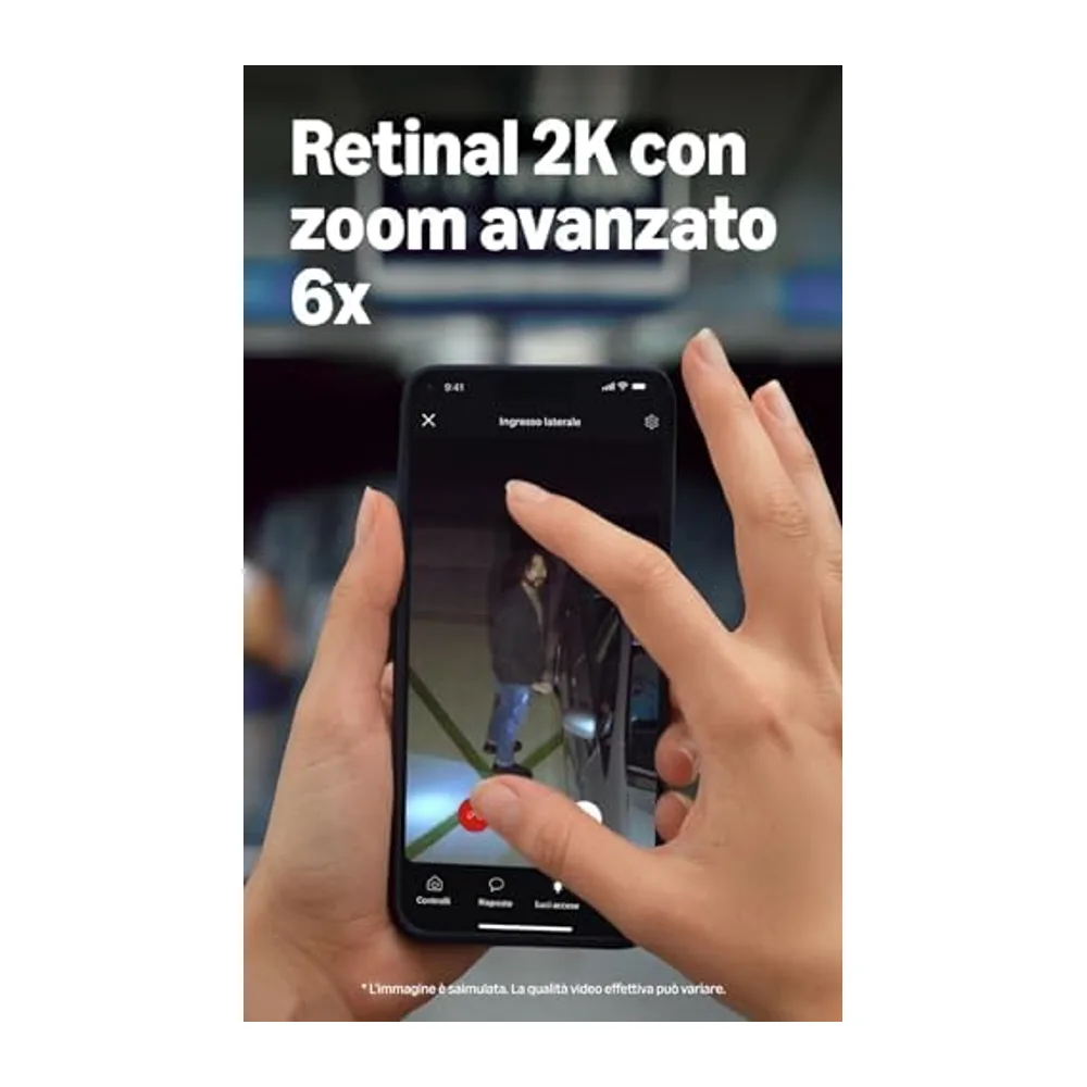 Ring Floodlight Camera 2K, Videocamera con proiettori, alimentazione via cavo (ultimo modello), video 2K, — 3