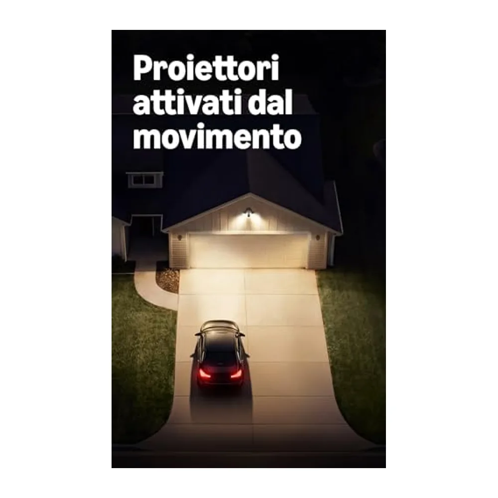 Ring Floodlight Camera 2K, Videocamera con proiettori, alimentazione via cavo (ultimo modello), video 2K, — 4