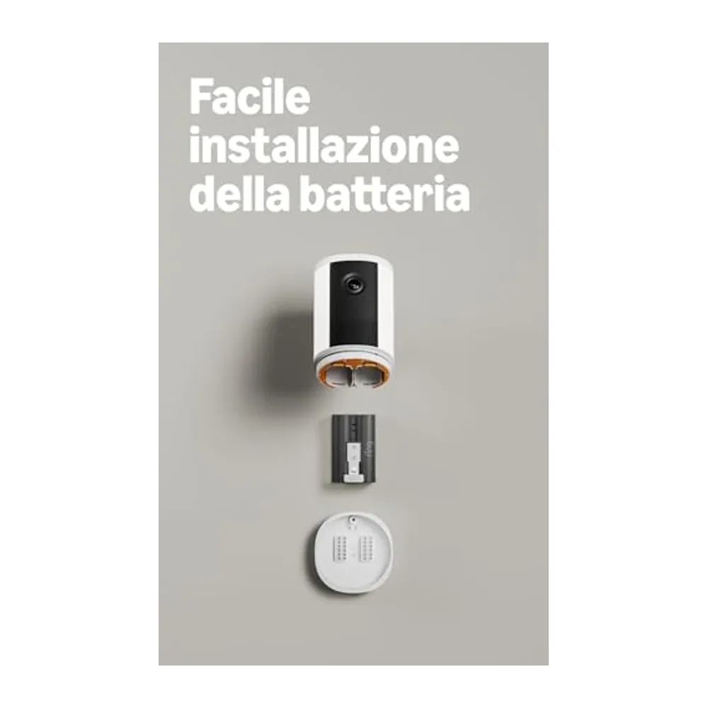Ring Spotlight Camera 2K, Videocamera con faretti, a batteria (ultimo modello), video Retinal 2K, zoom 6x, — 6