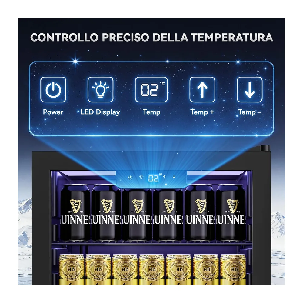 TRIUMPHKEY Frigorifero per Bevande 86L con Porta in Vetro — 3