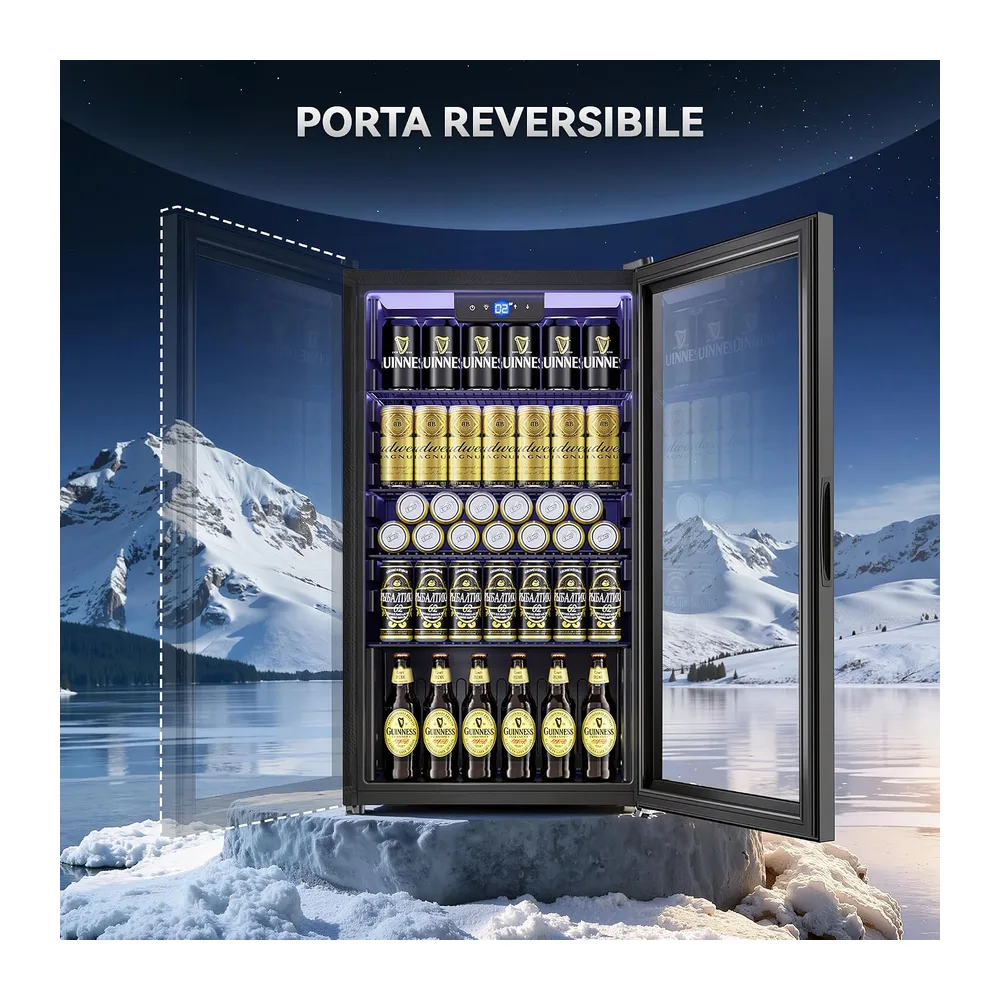TRIUMPHKEY Frigorifero per Bevande 86L con Porta in Vetro — 4