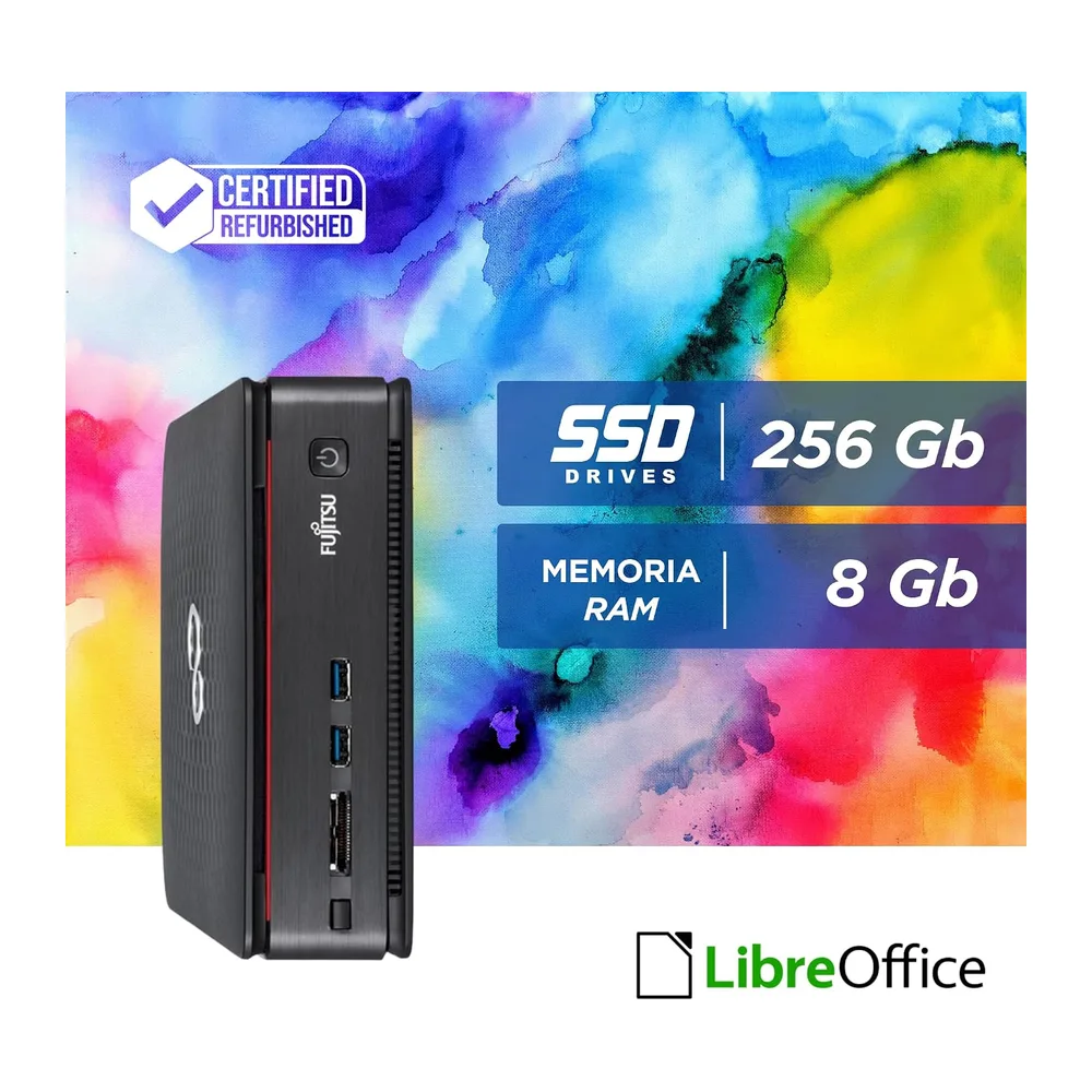 Fujitsu Esprimo - Mini Pc Computer Fisso Desktop - Intel i5-4570T 2 Core 2.9 GHz - Ram 8GB DDR4 SSD 256GB, — 2