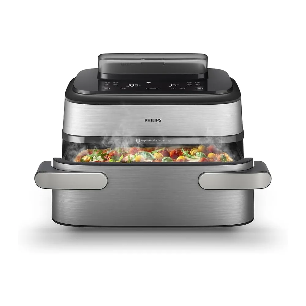 Philips Airfryer 5000 - Friggitrice ad aria, Cestello Flexi da 9.5L, Vapore — 2