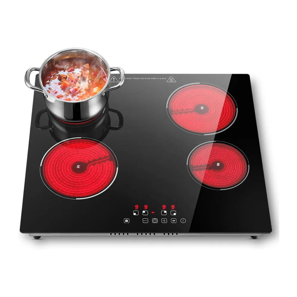 SNDOAS Piano Cottura Vetroceramica 4 Fuochi 60cm