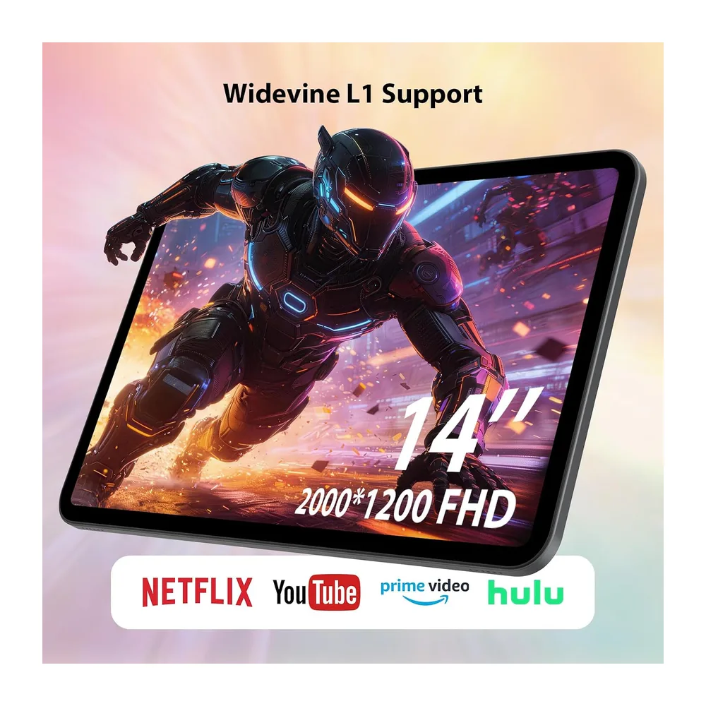 14 Pollici Android 16 Tablet, 4G LTE e 5G WiFi, Tablet in Offerta Octa-Core, 36GB RAM+512GB ROM (1TB TF), — 4