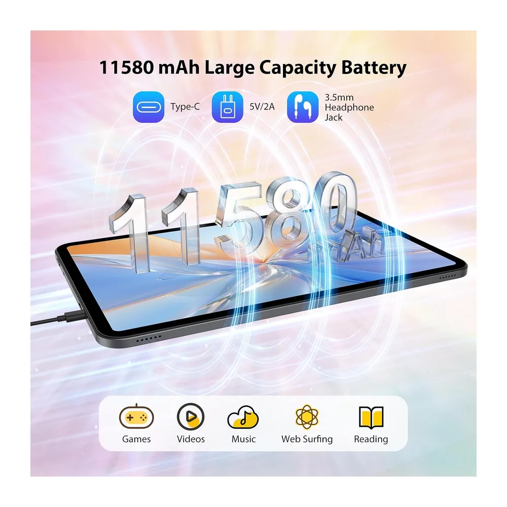 14 Pollici Android 16 Tablet, 4G LTE e 5G WiFi, Tablet in Offerta Octa-Core, 36GB RAM+512GB ROM (1TB TF), — 5