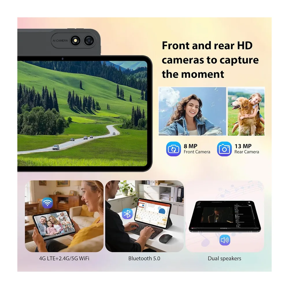 14 Pollici Android 16 Tablet, 4G LTE e 5G WiFi, Tablet in Offerta Octa-Core, 36GB RAM+512GB ROM (1TB TF), — 6
