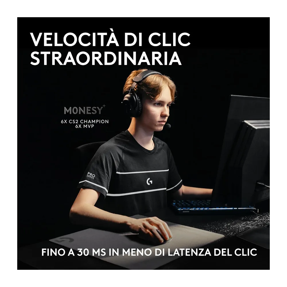 Logitech G PRO X2 SUPERSTRIKE LIGHTSPEED,mouse gaming wireless LIGHTSPEED — 2