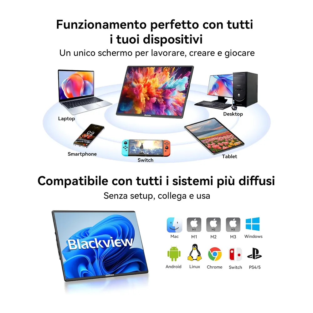 Blackview 16" Monitor Portatile FHD 1200P — 6