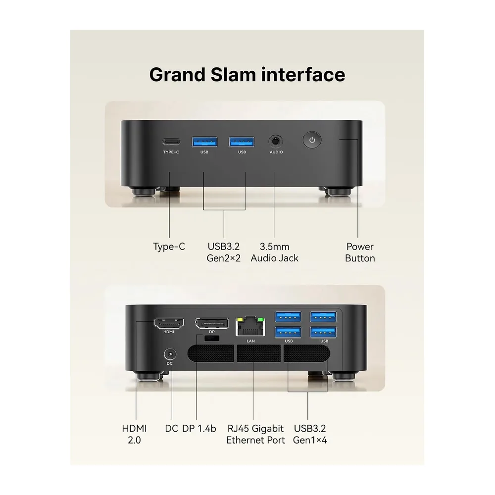 ACEMAGIC K1 Mini PC, AMD Ryzen 7330U(4.3GHz,Migliore di N5095/R2544/5300U) — 6