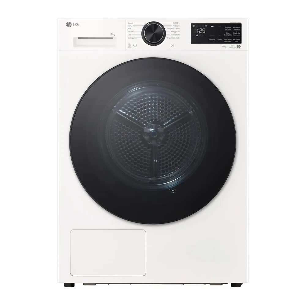 LG RNX5009NWWB Asciugatrice 9Kg Pompa di Calore DUAL Inverter