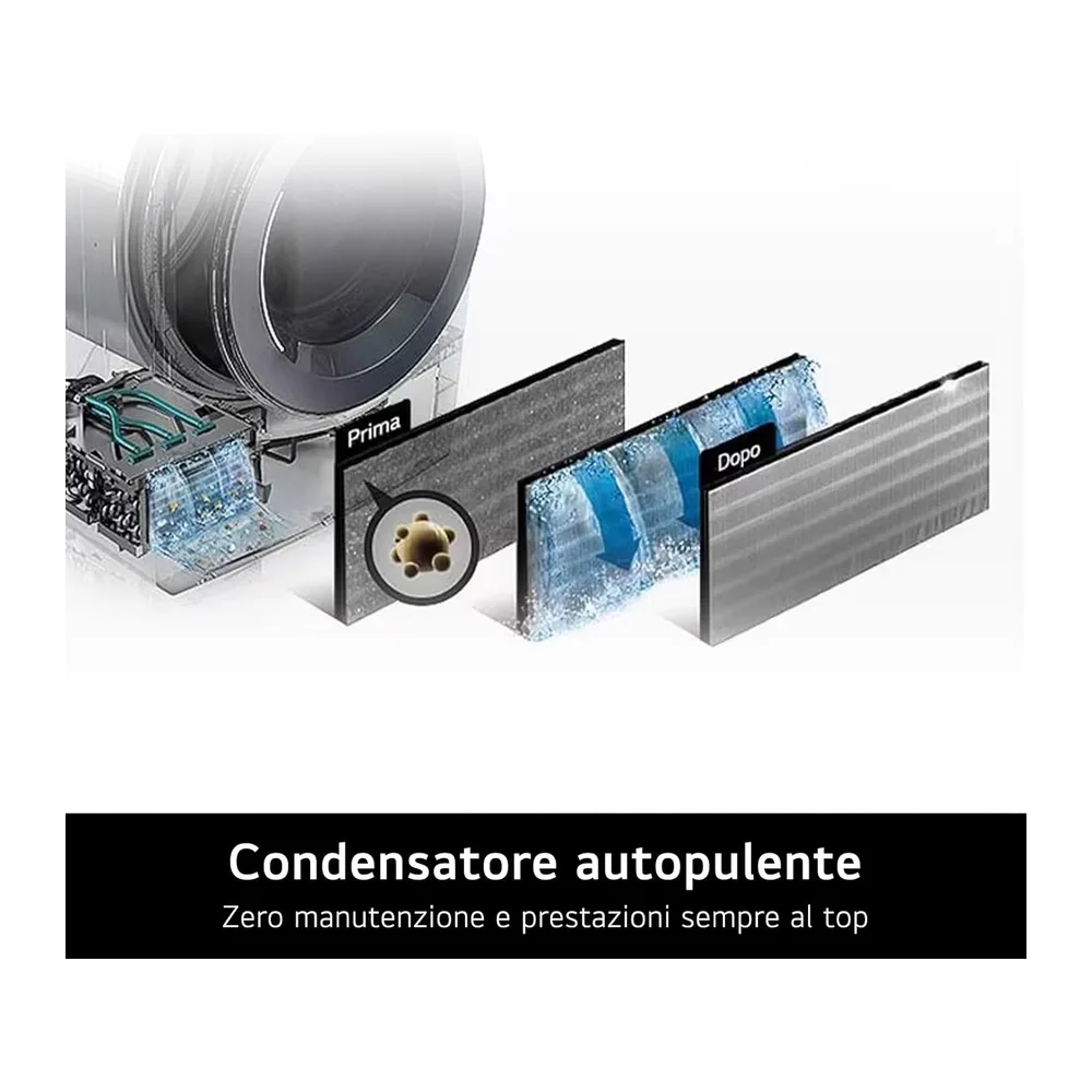 LG RNX5009NWWB Asciugatrice 9Kg Pompa di Calore DUAL Inverter — 6