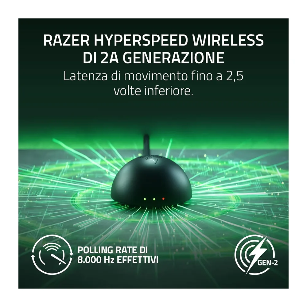 Razer Viper V4 Pro - Mouse da gaming wireless simmetrico per eSport - Ultraleggero 49 g - HyperSpeed Gen-2 — 5
