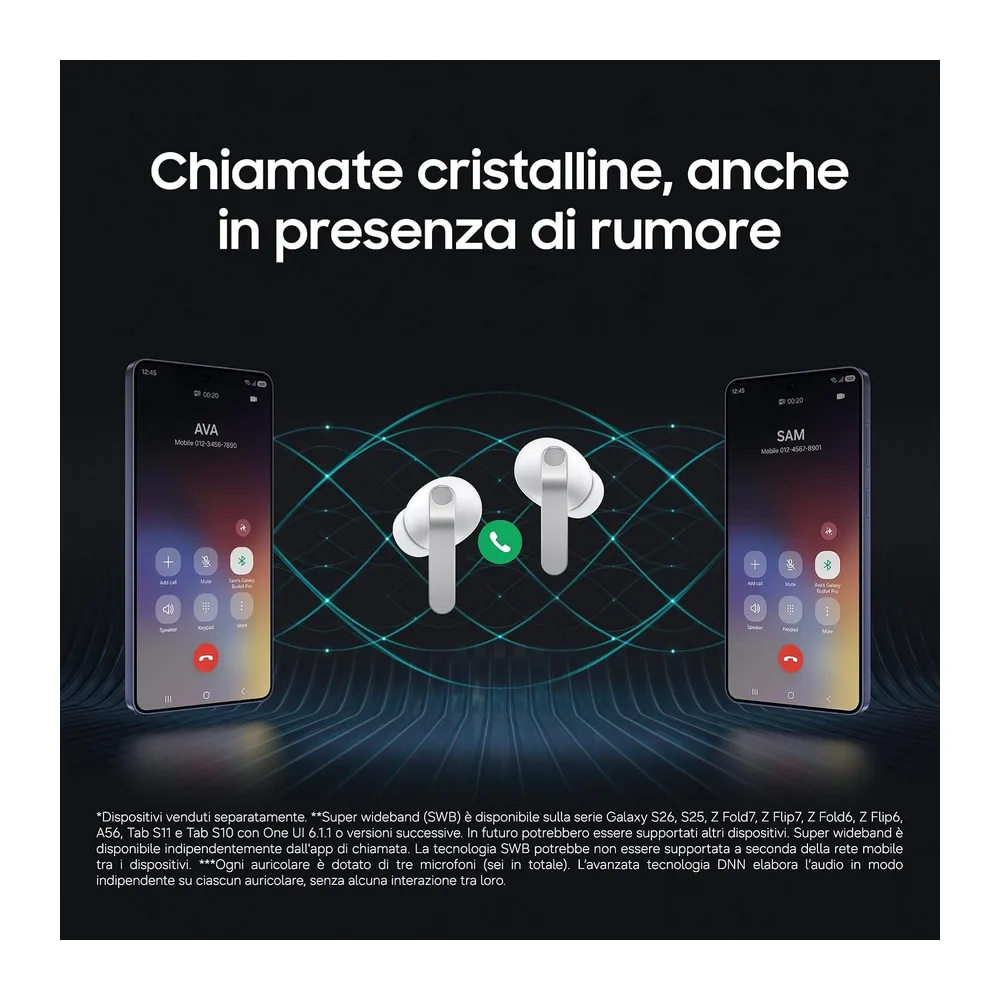 Samsung Galaxy Buds4 Pro Black, Altoparlante a 2 Vie [ver. italiana] — 5