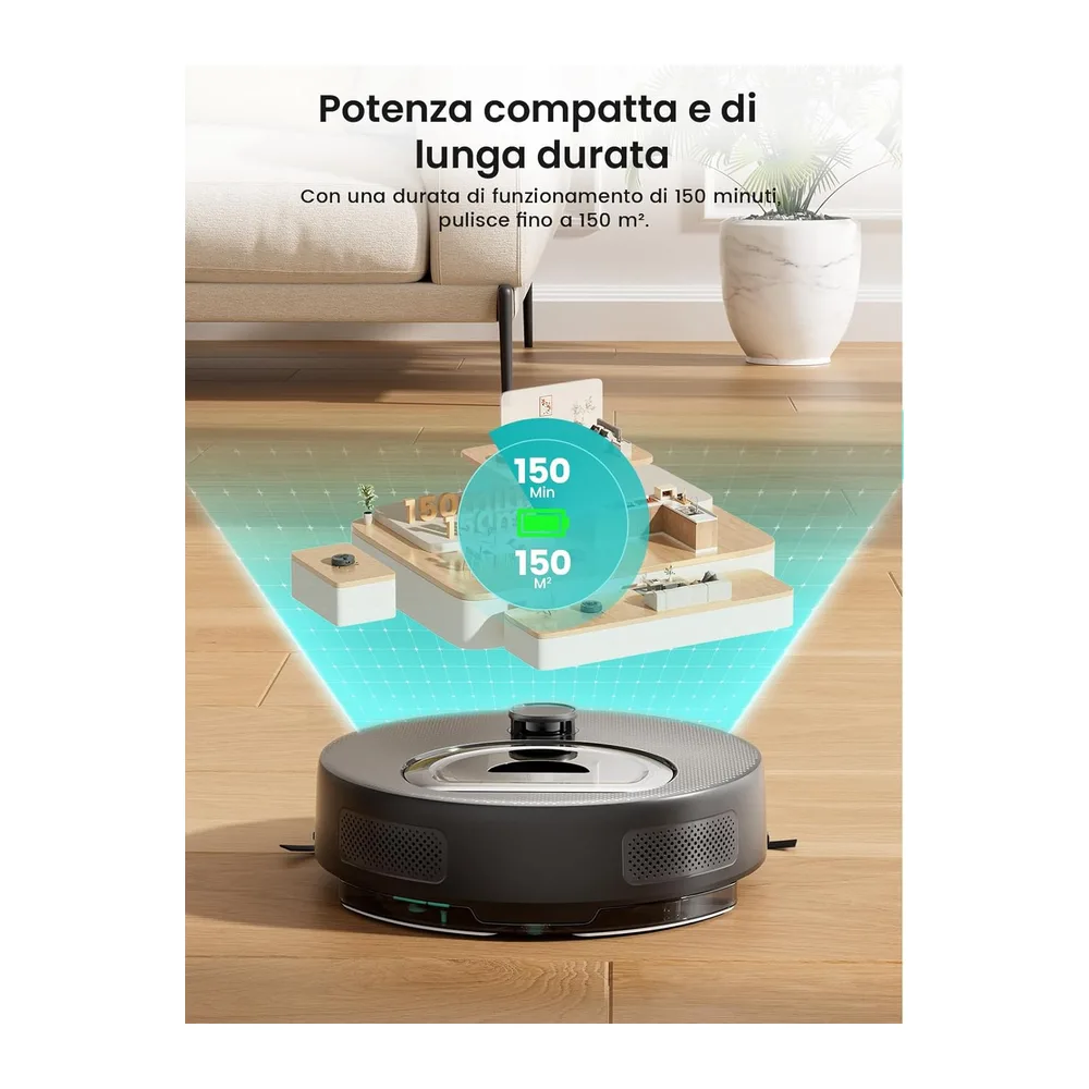 Lefant M330 Plus Robot Aspirapolvere Lavapavimenti 5000Pa — 5