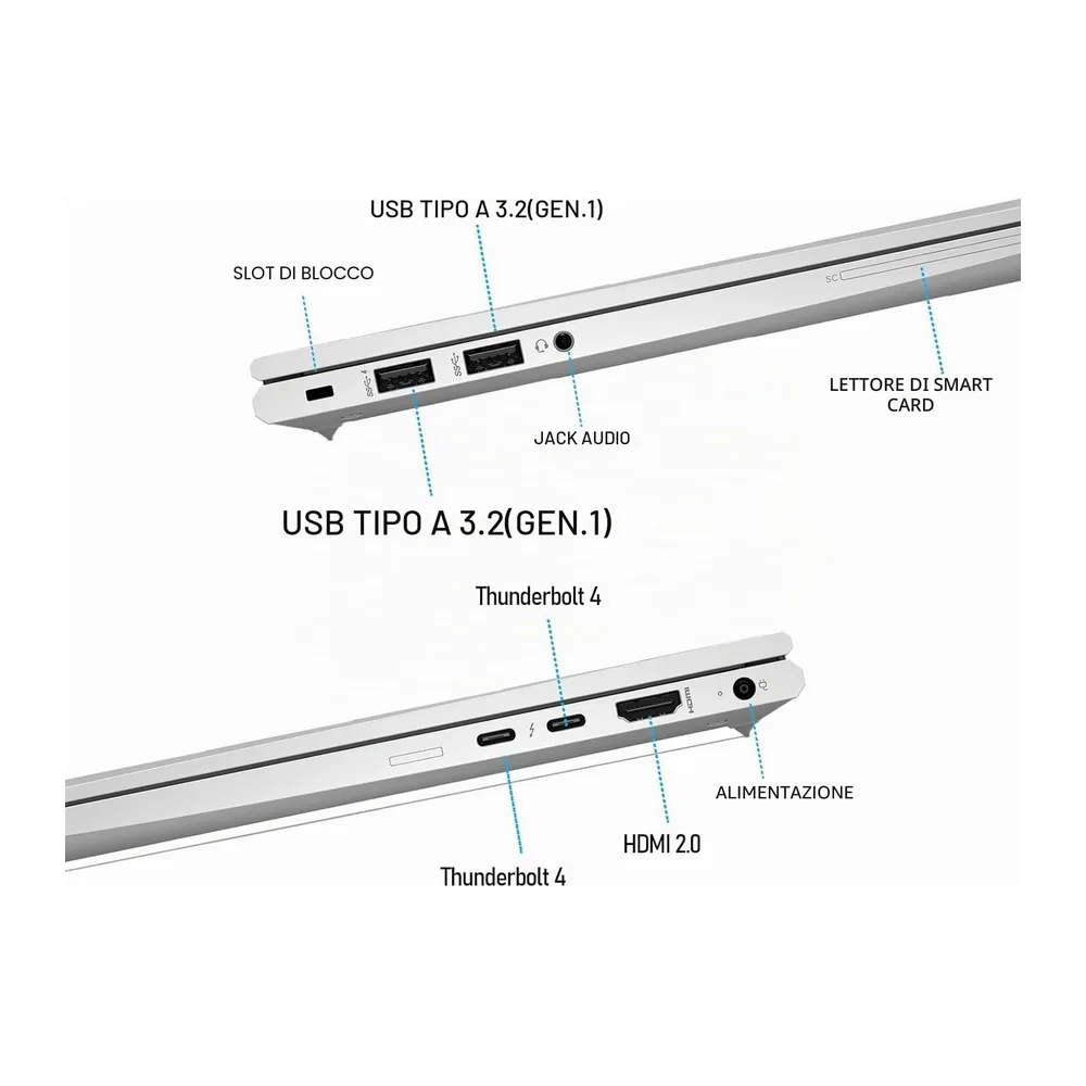 HP EliteBook 830 G8 Touchscreen Laptop, 13,3 pollici FHD (1920 x 1080), Intel Core i7-1185g7 3.0 GHz, 16 GB — 5