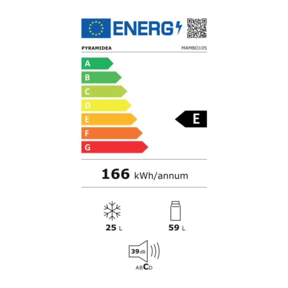 PYRAMIDEA Frigo Retrò 100 litri lordi Color Bianco MAMBO105W [Classe di efficienza energetica E] — 5
