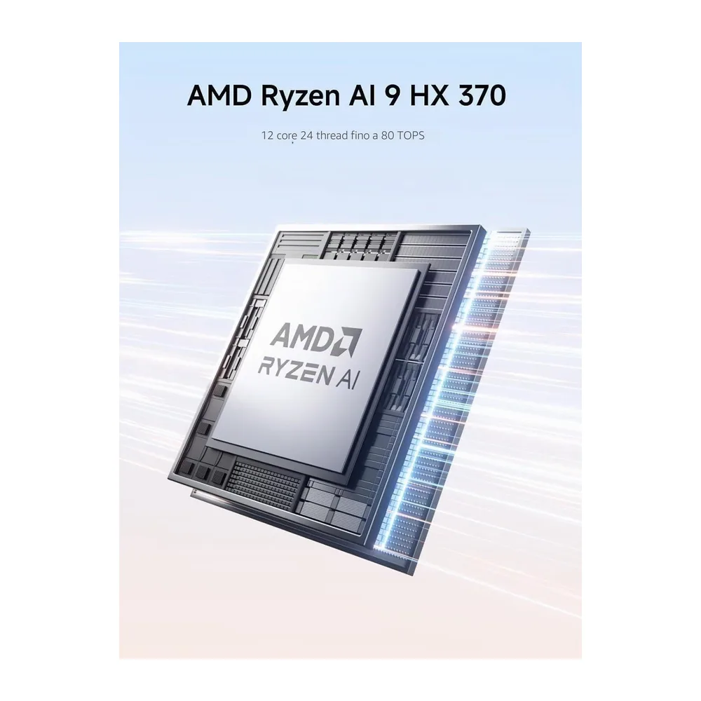 MINISFORUM AI X1 Pro Mini PC, AMD Ryzen AI 9 HX370 (12 core/24 thread, fino a 5,1 GHz) e AMD Radeon 890M, 32 — 6