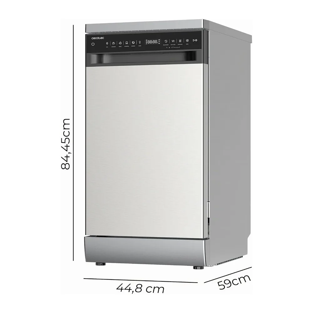 Cecotec Lavastoviglie Libera Installazione 45cm Bolero Aguazero 4560 Inox Connected. 11 Coperti — 2