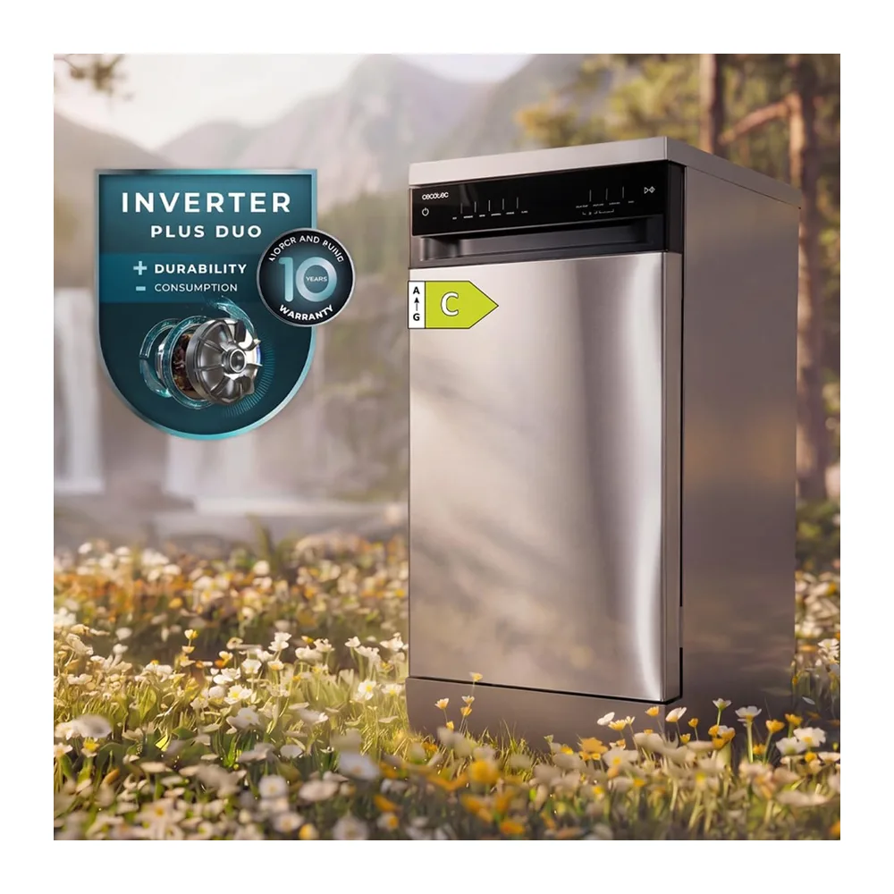 Cecotec Lavastoviglie Libera Installazione 45cm Bolero Aguazero 4560 Inox Connected. 11 Coperti — 4