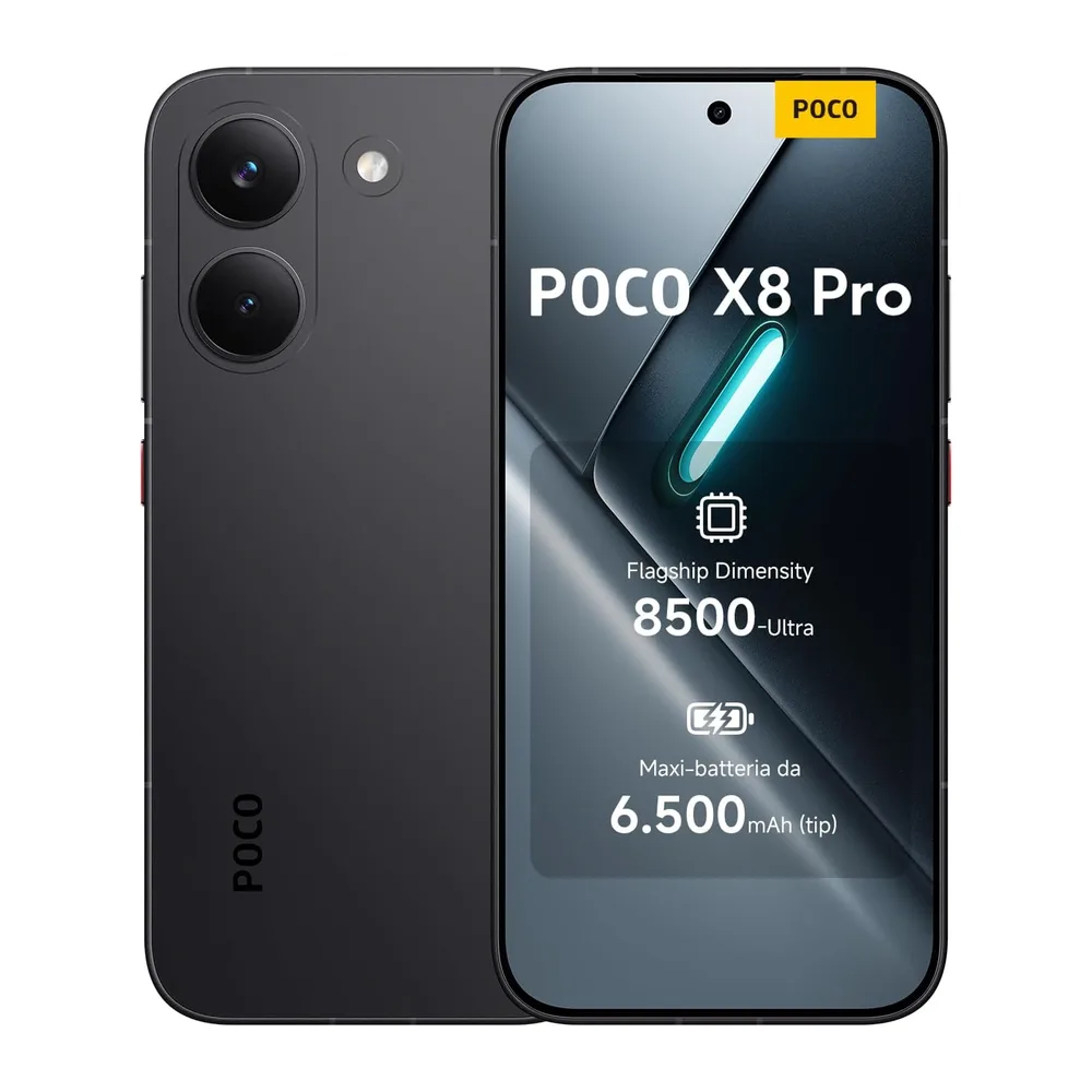 POCO X8 Pro, Smartphone 8+512GB, Nero, Dimensity 8500-Ultra