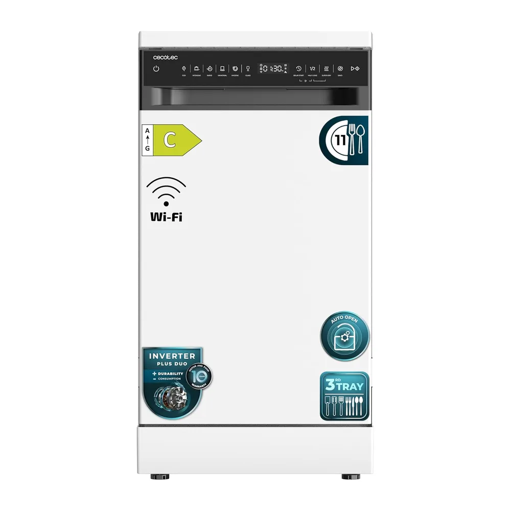 Cecotec Lavastoviglie Libera Installazione 45 cm Bolero Aguazero 4560 Connected. 11 Coperti