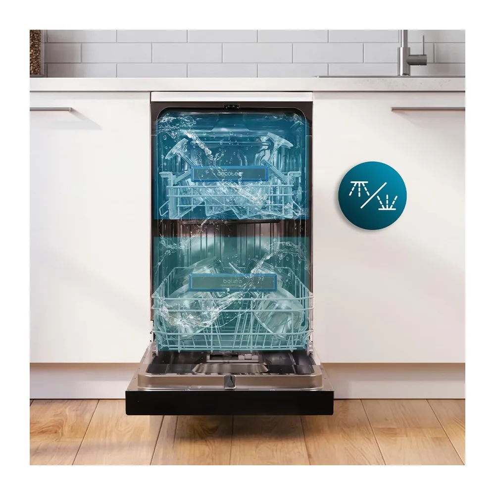 Cecotec Lavastoviglie Libera Installazione 45 cm Bolero Aguazero 4560 Connected. 11 Coperti — 5