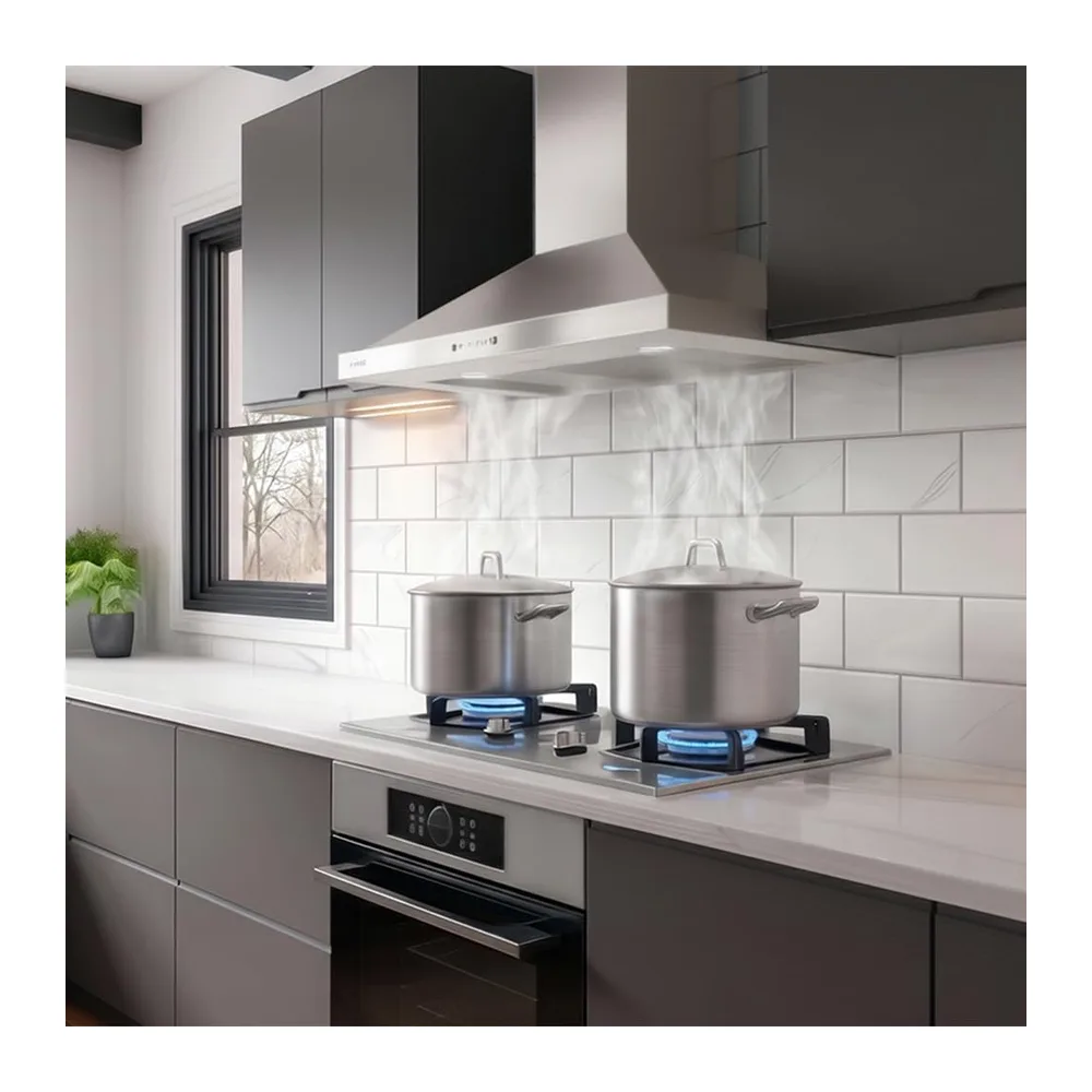 Cecotec Cappa Aspirante Piramidale 70 cm Bolero Flux PT 704400 Inox A+++. Vetro Frontale Bianco — 5