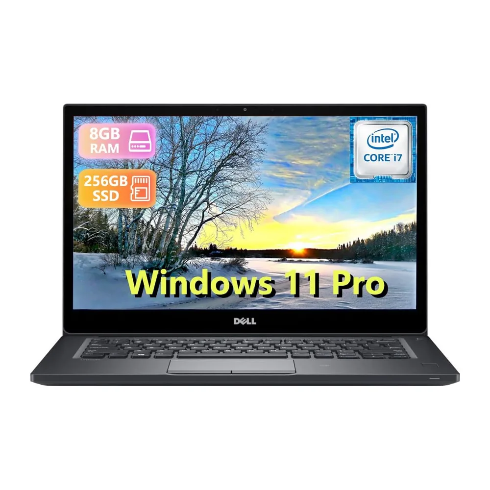 DELL Latitude 7480 Business Laptop, 14" FHD (1920x1080), Intel Core i7-6600U, 8GB RAM, 256GB SSD, US QWERTY