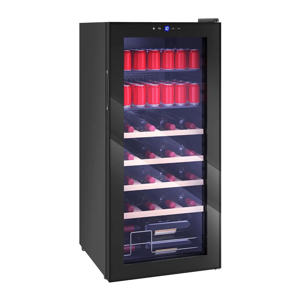 HOMCOM Cantinetta Vino Refrigerata 20 Bottiglie 92L Silenziosa 5-18℃ [Classe di efficienza energetica G]