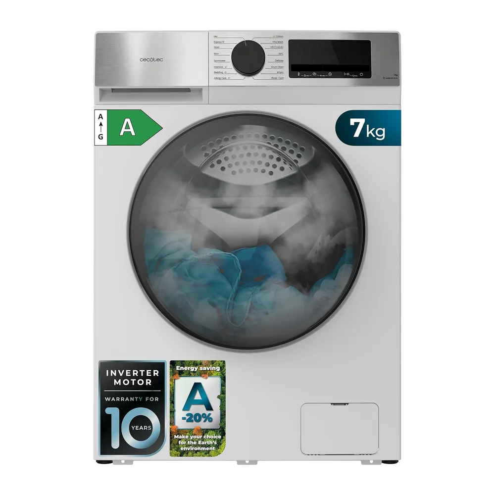 Cecotec Lavatrice Carica Frontale 7 Kg Bolero DressCode 7450 Inverter. 1850W